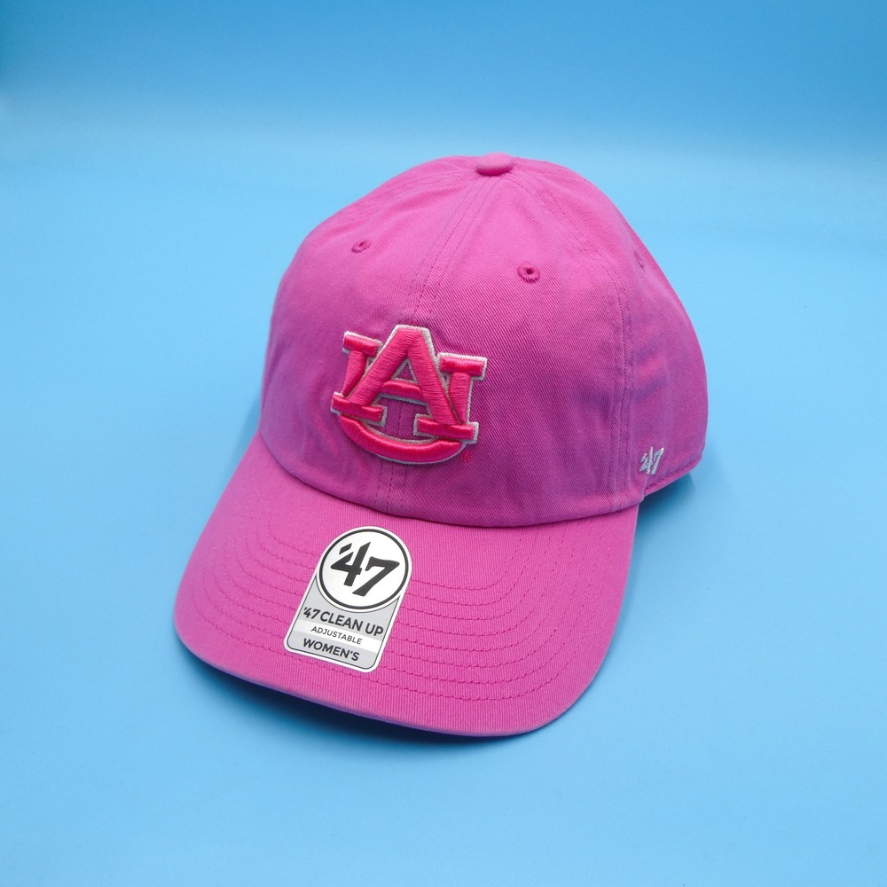 '47 Hat Womens One Size 47 Clean Up Auburn Tigers Pink Embroidered Cotton Cap‎